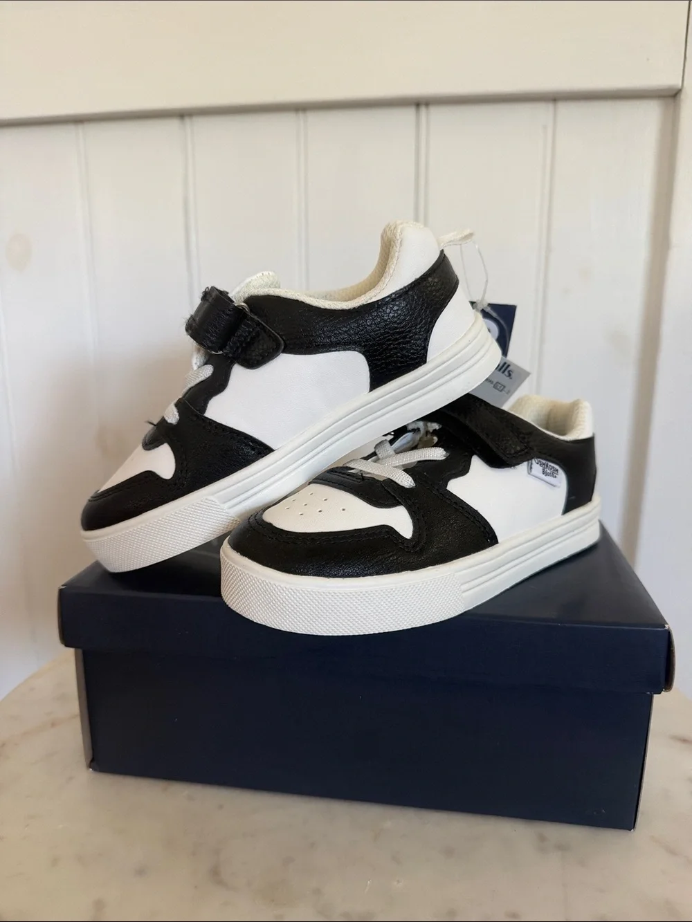 OshKosh B'gosh Black and White Kids Sneakers